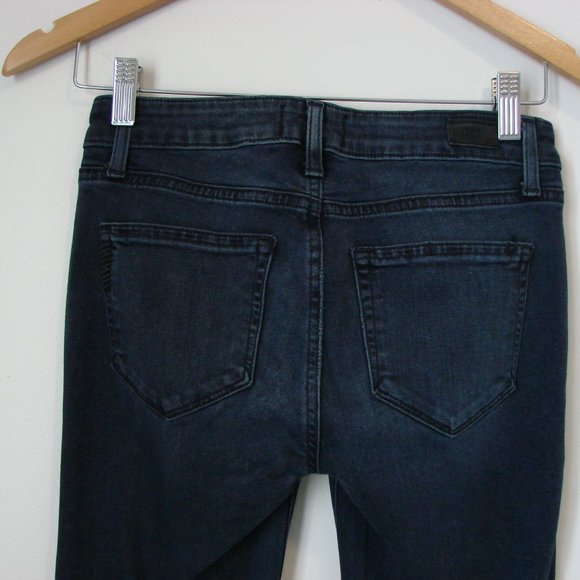 PAIGE Verdugo Ankle Skinny Jeans Distressed Kaleea Dark Wash Stretch Raw Hem 25 - Picture 14 of 16